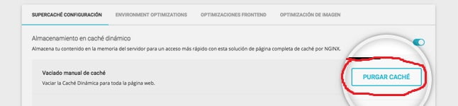 Limpiar caché Siteground