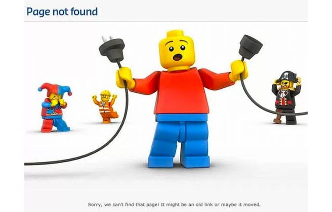  página error 404 Lego