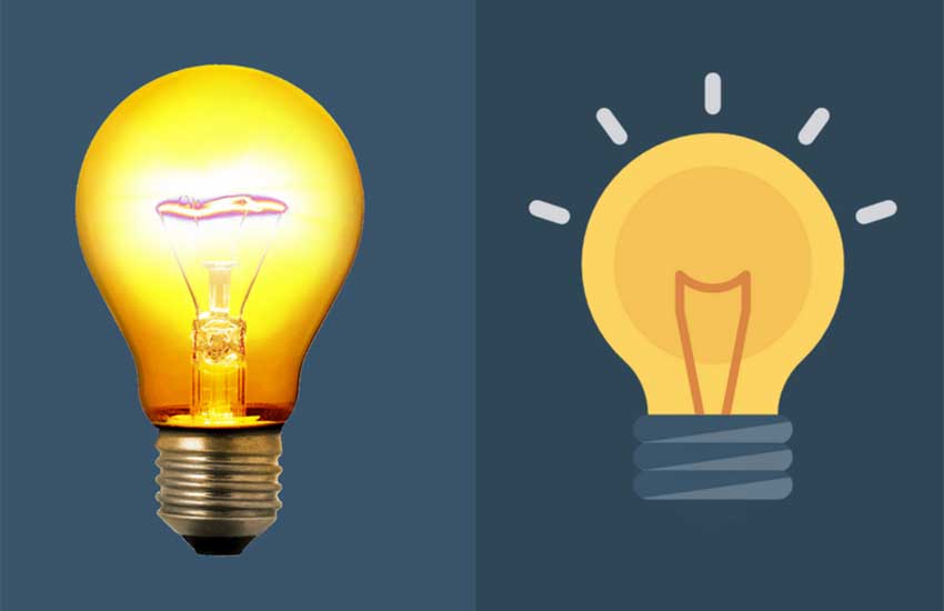 diseño realista VS diseño plano