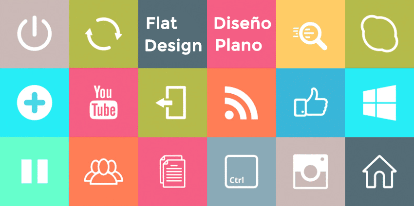 ¿Qué es el flat design o diseño plano? Ejemplos y características