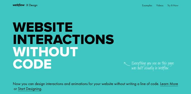 Flat desing ejemplo: Webflow
